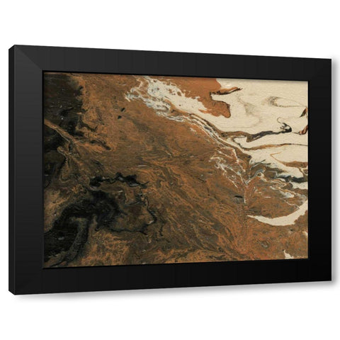 Dark Flow IV Black Modern Wood Framed Art Print by Moore, Regina