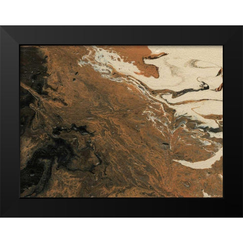 Dark Flow IV Black Modern Wood Framed Art Print by Moore, Regina