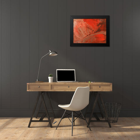 Autumn Bonfire I Black Modern Wood Framed Art Print by Moore, Regina