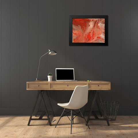 Autumn Bonfire II Black Modern Wood Framed Art Print by Moore, Regina
