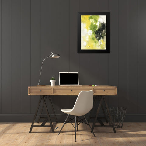 In Motion I Black Modern Wood Framed Art Print by Combs, Joyce