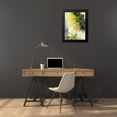 In Motion II Black Modern Wood Framed Art Print by Combs, Joyce