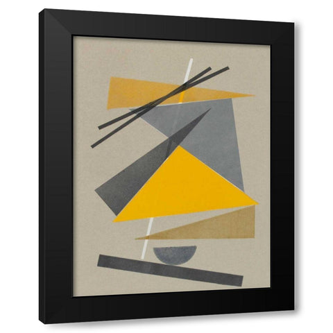Homage to Bauhaus I Black Modern Wood Framed Art Print by Delamater, Rob