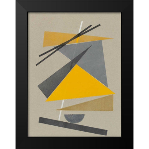 Homage to Bauhaus I Black Modern Wood Framed Art Print by Delamater, Rob