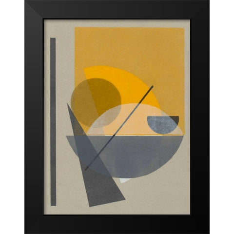 Homage to Bauhaus II Black Modern Wood Framed Art Print by Delamater, Rob