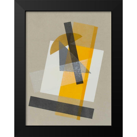Homage to Bauhaus III Black Modern Wood Framed Art Print by Delamater, Rob