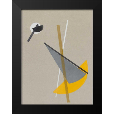 Homage to Bauhaus VI Black Modern Wood Framed Art Print by Delamater, Rob