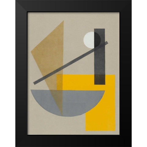 Homage to Bauhaus VII Black Modern Wood Framed Art Print by Delamater, Rob