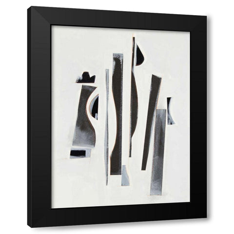 Rhythm Cadence II Black Modern Wood Framed Art Print with Double Matting by Delamater, Rob