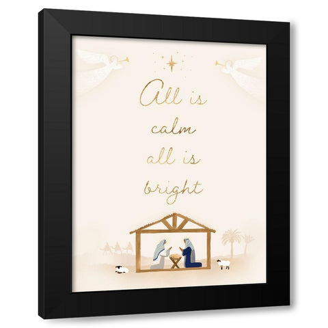 Away in a Manger II Black Modern Wood Framed Art Print with Double Matting by Barnes, Victoria