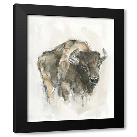 American Buffalo I Black Modern Wood Framed Art Print by Harper, Ethan