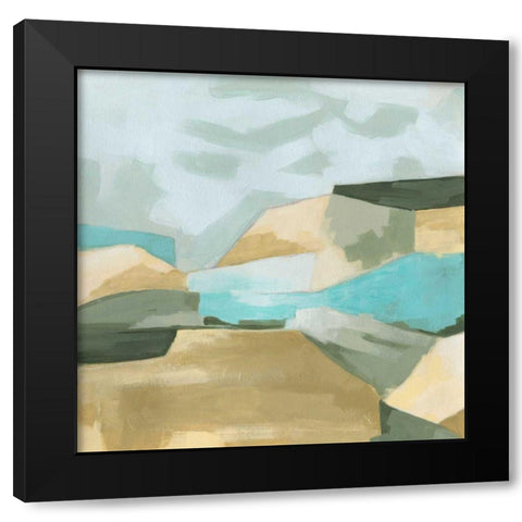Optical Fields II Black Modern Wood Framed Art Print with Double Matting by Vess, June Erica