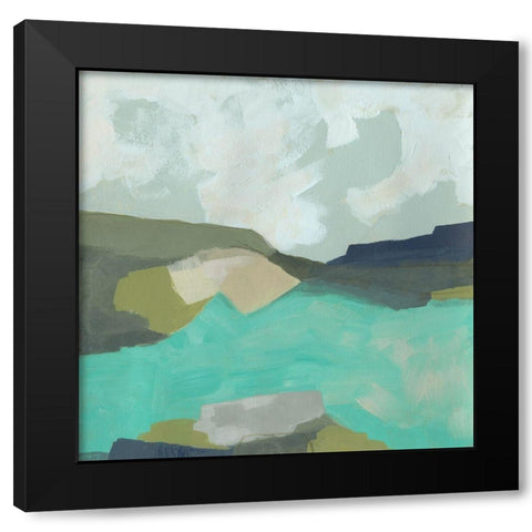 Coastal Crest I Black Modern Wood Framed Art Print by Vess, June Erica
