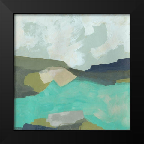 Coastal Crest I Black Modern Wood Framed Art Print by Vess, June Erica