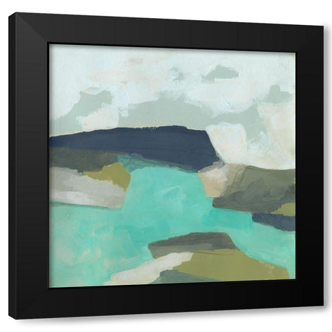 Coastal Crest II Black Modern Wood Framed Art Print with Double Matting by Vess, June Erica