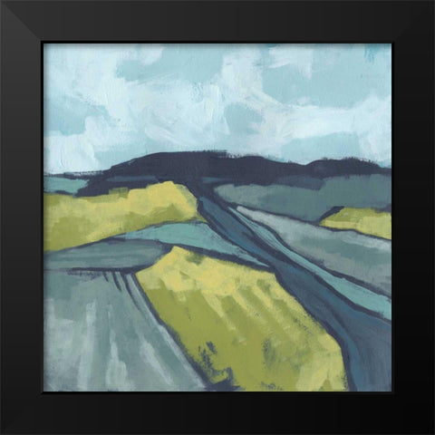 Marshlight Fields I Black Modern Wood Framed Art Print by Vess, June Erica