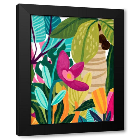 Island Thicket I Black Modern Wood Framed Art Print by Vess, June Erica
