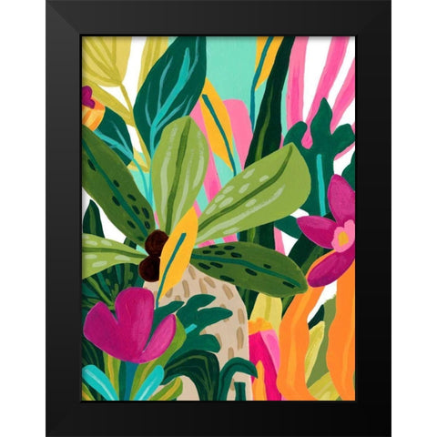 Island Thicket III Black Modern Wood Framed Art Print by Vess, June Erica