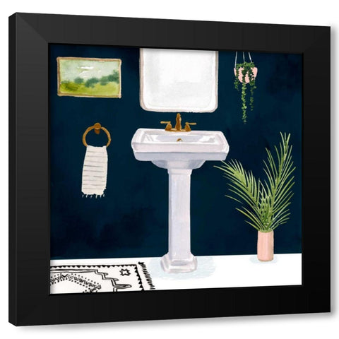 Boho Bath Sinks I Black Modern Wood Framed Art Print with Double Matting by Borges, Victoria
