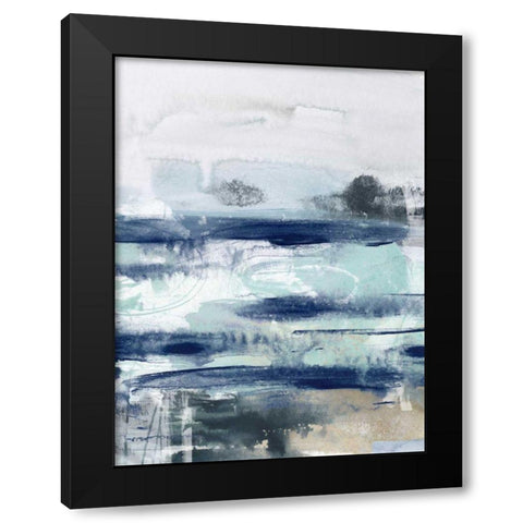 Tidal Motion I Black Modern Wood Framed Art Print with Double Matting by Vess, June Erica