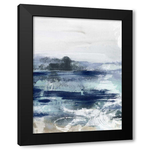 Tidal Motion II Black Modern Wood Framed Art Print with Double Matting by Vess, June Erica
