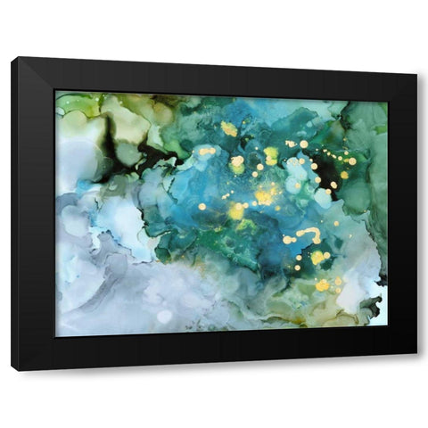 Aqua Brume I Black Modern Wood Framed Art Print by Borges, Victoria