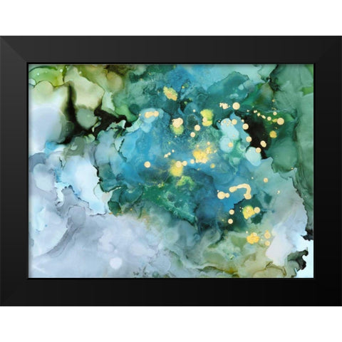 Aqua Brume I Black Modern Wood Framed Art Print by Borges, Victoria