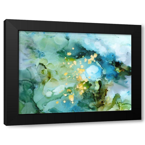 Aqua Brume II Black Modern Wood Framed Art Print with Double Matting by Borges, Victoria