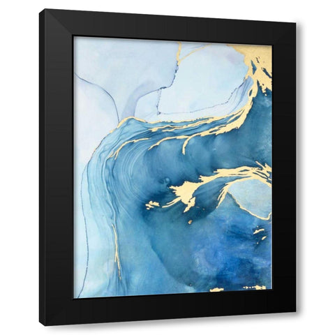 Sea Whirl I Black Modern Wood Framed Art Print by Borges, Victoria