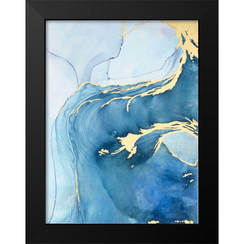 Sea Whirl I Black Modern Wood Framed Art Print by Borges, Victoria