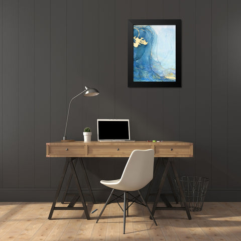 Sea Whirl II Black Modern Wood Framed Art Print by Borges, Victoria