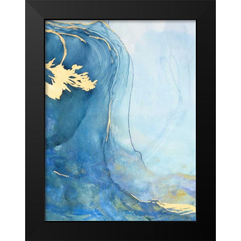Sea Whirl II Black Modern Wood Framed Art Print by Borges, Victoria