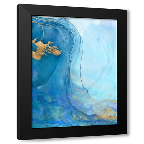 Sea Whirl II Black Modern Wood Framed Art Print by Borges, Victoria