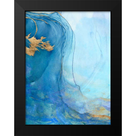 Sea Whirl II Black Modern Wood Framed Art Print by Borges, Victoria