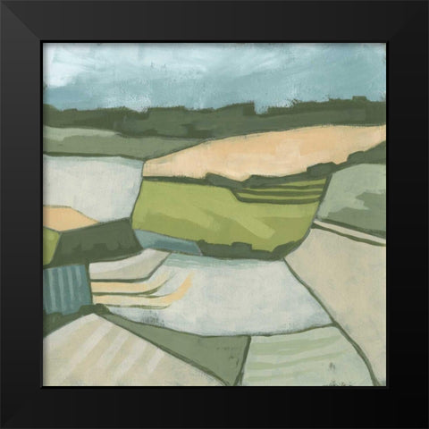 Field and Valley I Black Modern Wood Framed Art Print by Vess, June Erica