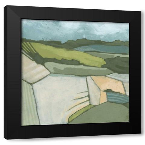 Field and Valley II Black Modern Wood Framed Art Print by Vess, June Erica