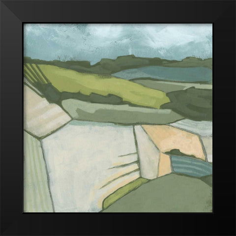 Field and Valley II Black Modern Wood Framed Art Print by Vess, June Erica