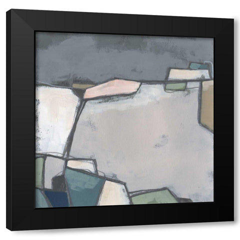 Birds Eye Valley III Black Modern Wood Framed Art Print with Double Matting by Vess, June Erica