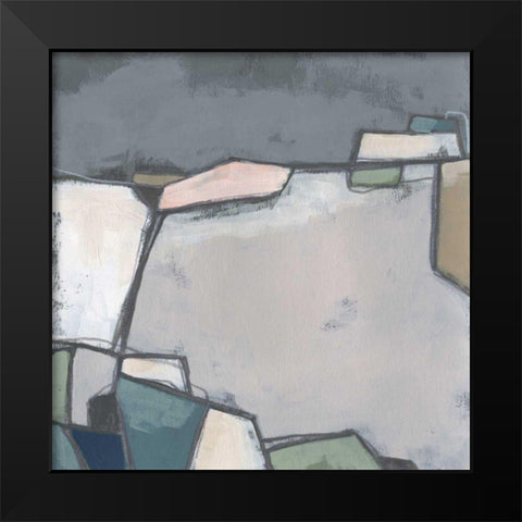 Birds Eye Valley III Black Modern Wood Framed Art Print by Vess, June Erica