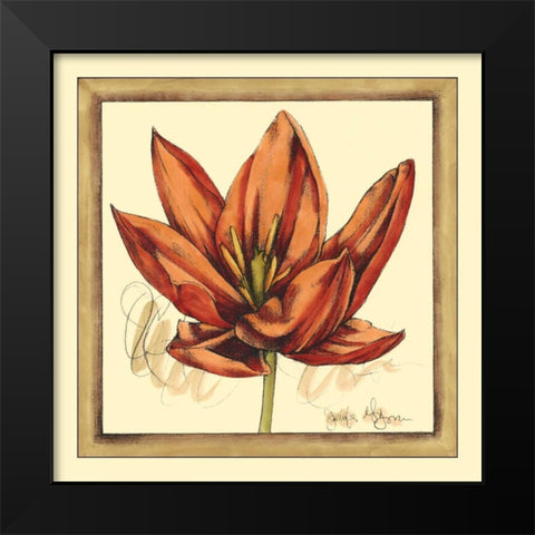 Tulip Study II Black Modern Wood Framed Art Print by Goldberger, Jennifer