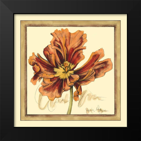 Tulip Study III Black Modern Wood Framed Art Print by Goldberger, Jennifer