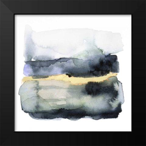 Golden Indigo I Black Modern Wood Framed Art Print by Borges, Victoria