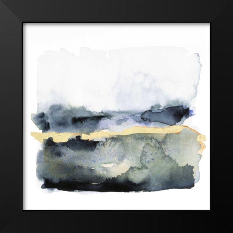 Golden Indigo II Black Modern Wood Framed Art Print by Borges, Victoria