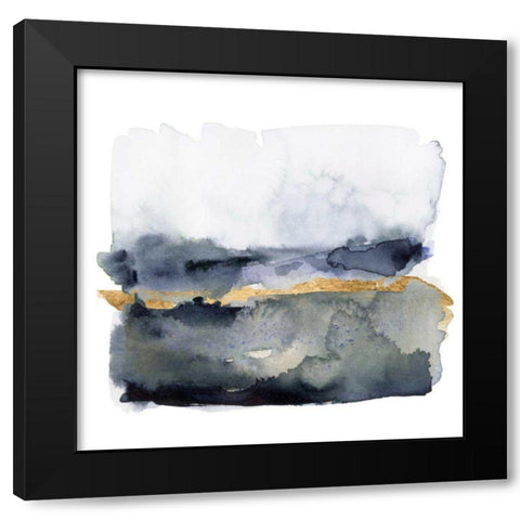 Golden Indigo II Black Modern Wood Framed Art Print by Borges, Victoria
