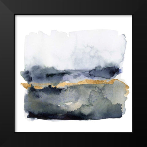 Golden Indigo II Black Modern Wood Framed Art Print by Borges, Victoria