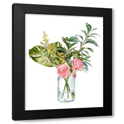 Potpourri I Black Modern Wood Framed Art Print with Double Matting by Wang, Melissa