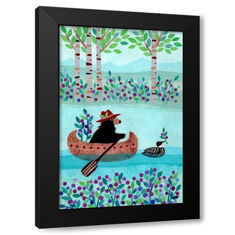 Forest Creatures II Black Modern Wood Framed Art Print with Double Matting by Conway, Kim