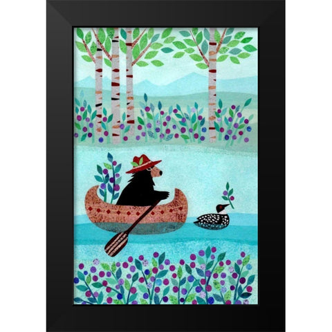 Forest Creatures II Black Modern Wood Framed Art Print by Conway, Kim