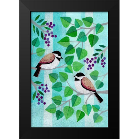 Forest Creatures III Black Modern Wood Framed Art Print by Conway, Kim
