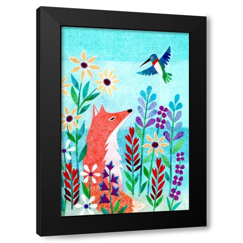 Forest Creatures IV Black Modern Wood Framed Art Print with Double Matting by Conway, Kim